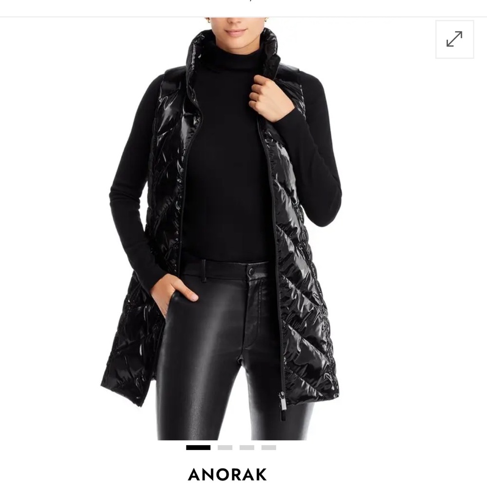 Anorak metallic quilted down Vest